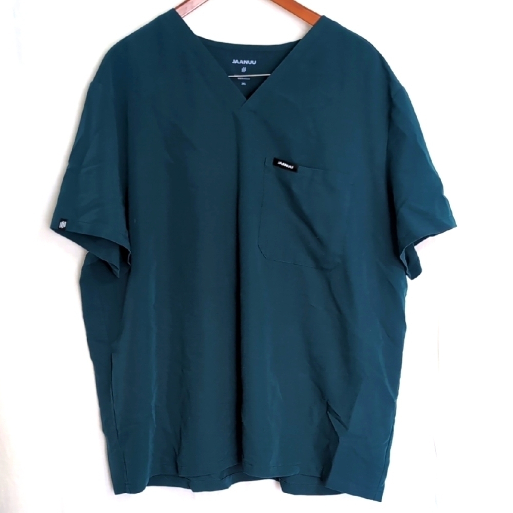 Jaanuu Dark Teal The Niels Holmes Every Day 1 Pocket Scrub Top Size 3x - Picture 1 of 4